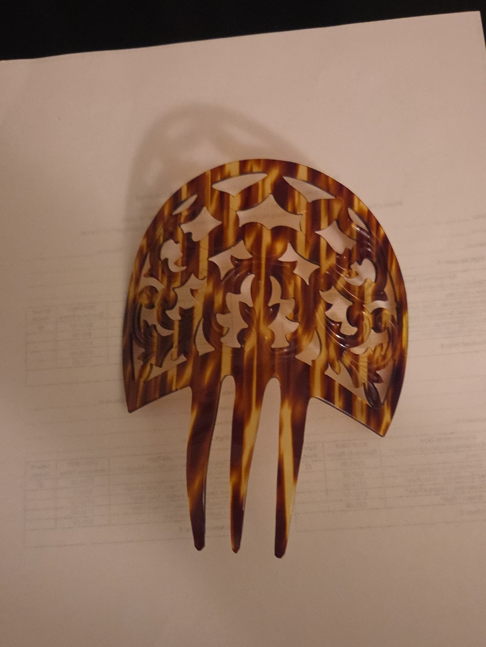 Tortoiseshell Decorative Spanish Hair Comb - Women Accessories